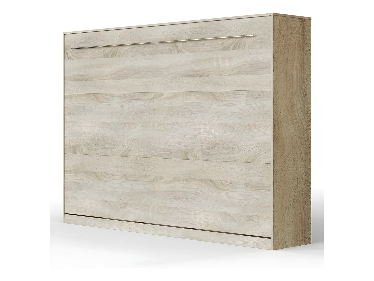 Armoire Lit escamotable 140x200cm Supérieur Horizontal Lit Rabattable Lit Mural Chêne Sonoma//Chêne Sonoma