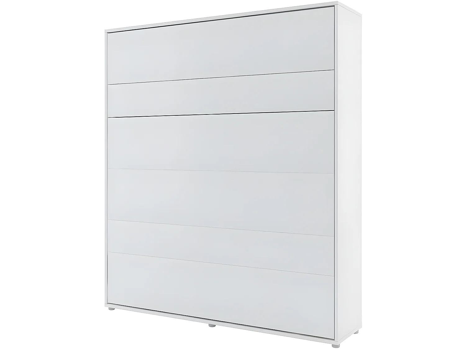 Lenart Armoire Lit escamotable Vertical 180x200 cm Blanc mat Lit Rabattable Lit Mural"Consus"