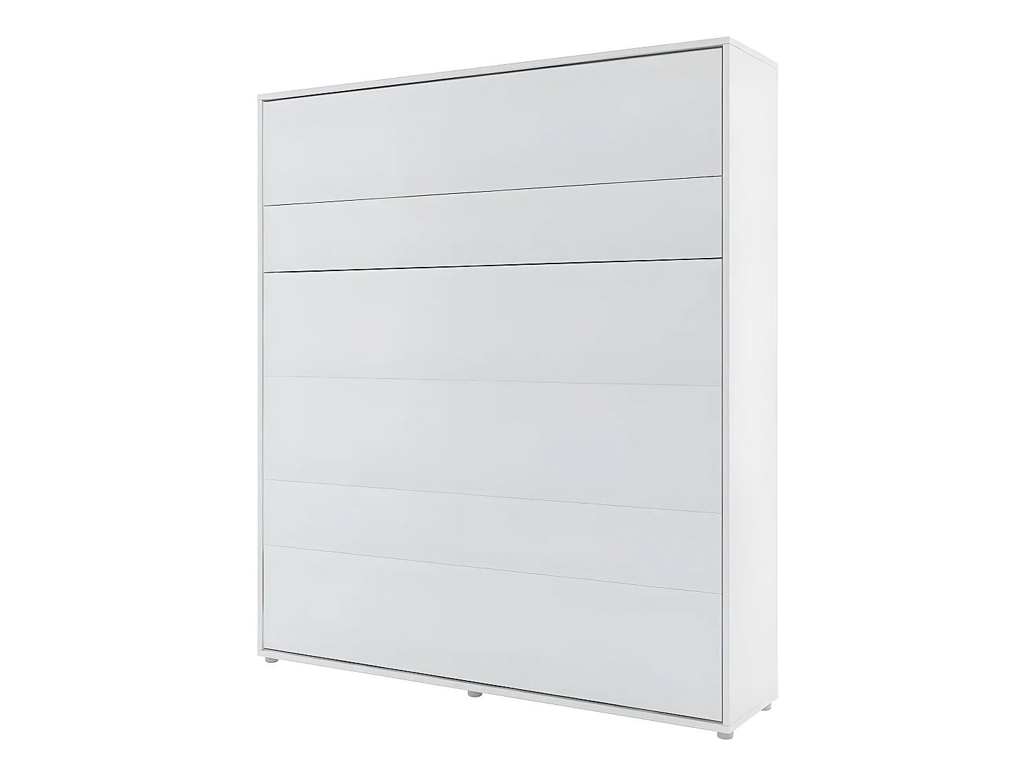 Lenart Armoire Lit escamotable Vertical 180x200 cm Blanc mat Lit Rabattable Lit Mural"Consus"