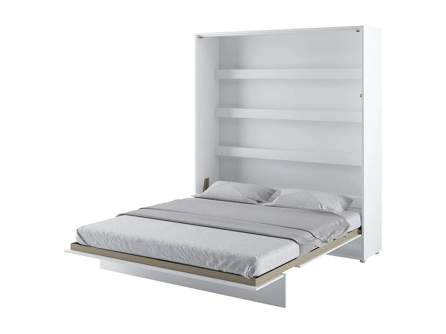 Lenart Armoire Lit escamotable Vertical 180x200 cm Blanc mat Lit Rabattable Lit Mural"Consus"