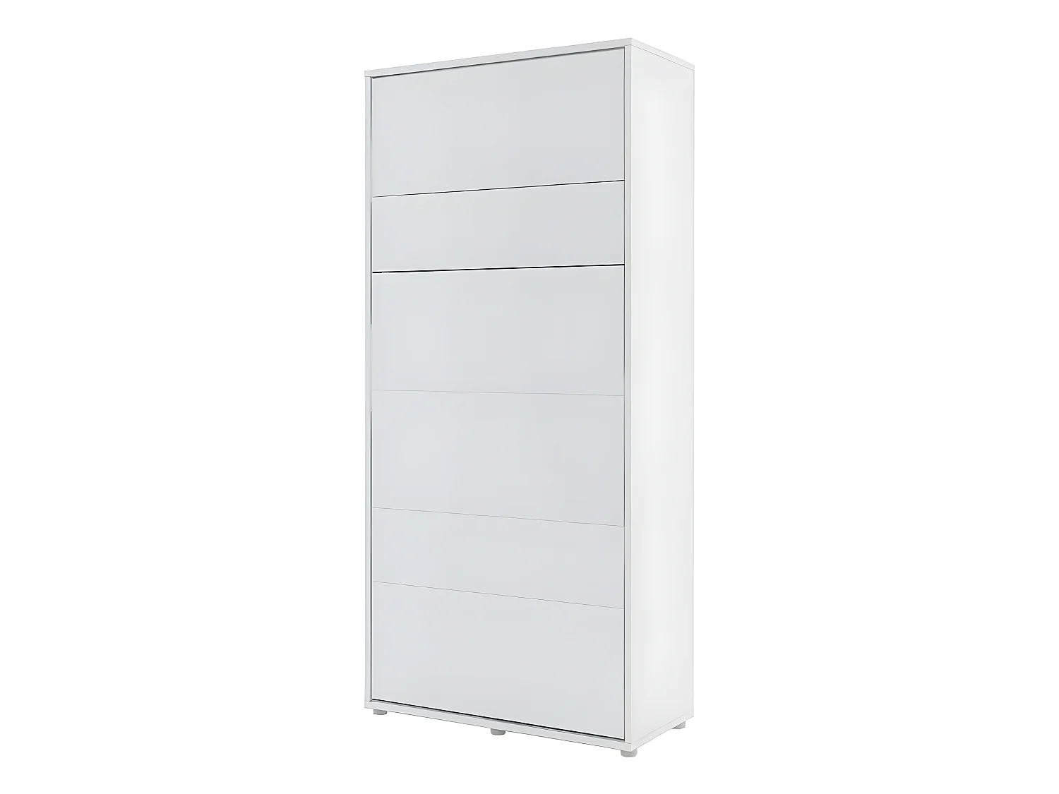 Lenart Armoire Lit escamotable Vertical 90x200 cm Blanc mat Lit Rabattable Lit Mural"Consus"