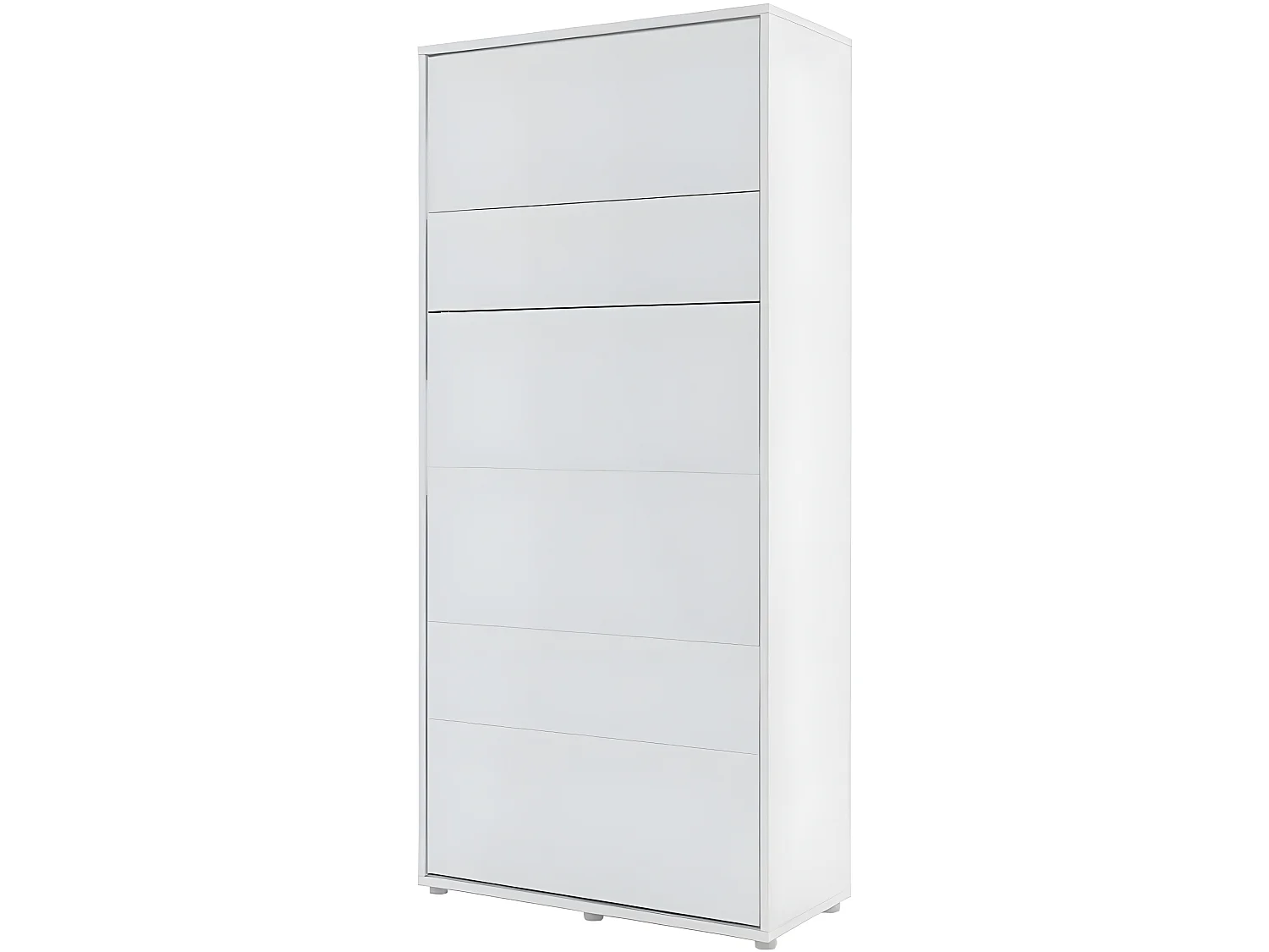 Lenart Armoire Lit escamotable Vertical 90x200 cm Blanc mat Lit Rabattable Lit Mural"Consus"