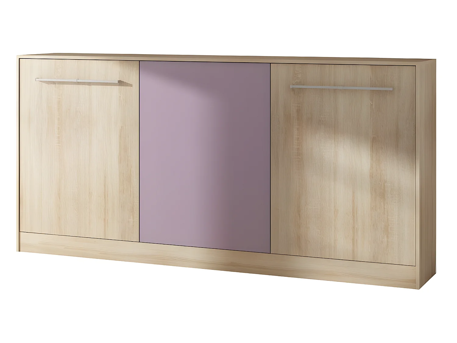 Armoire Lit escamotable Horizontal 90x200 cm Sonoma Violet Lit Rabattable Lit Mural Roddy