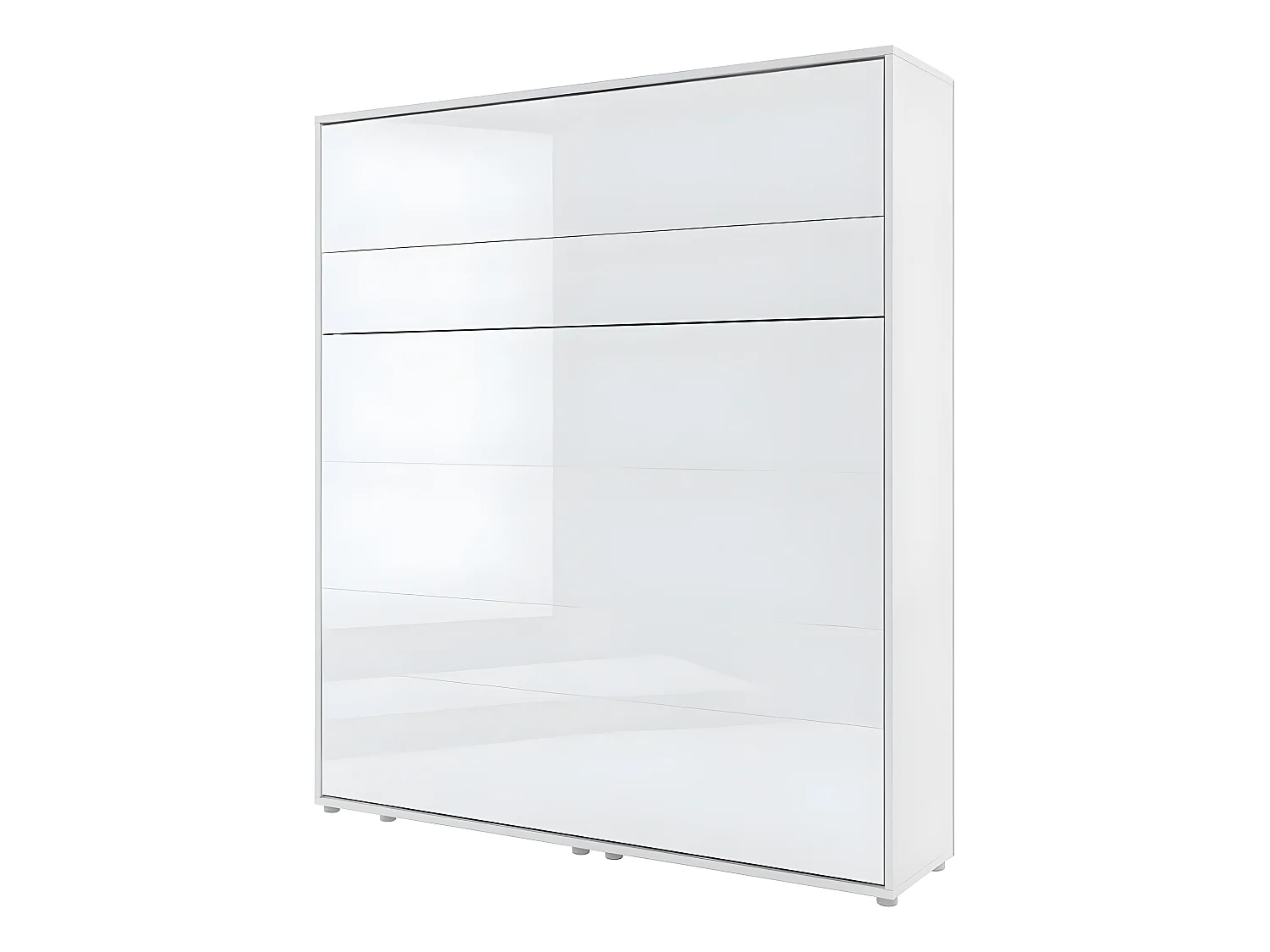 Lenart Armoire Lit escamotable Vertical 180x200 cm Blanc mat Lit Rabattable Lit Mural"Consus"