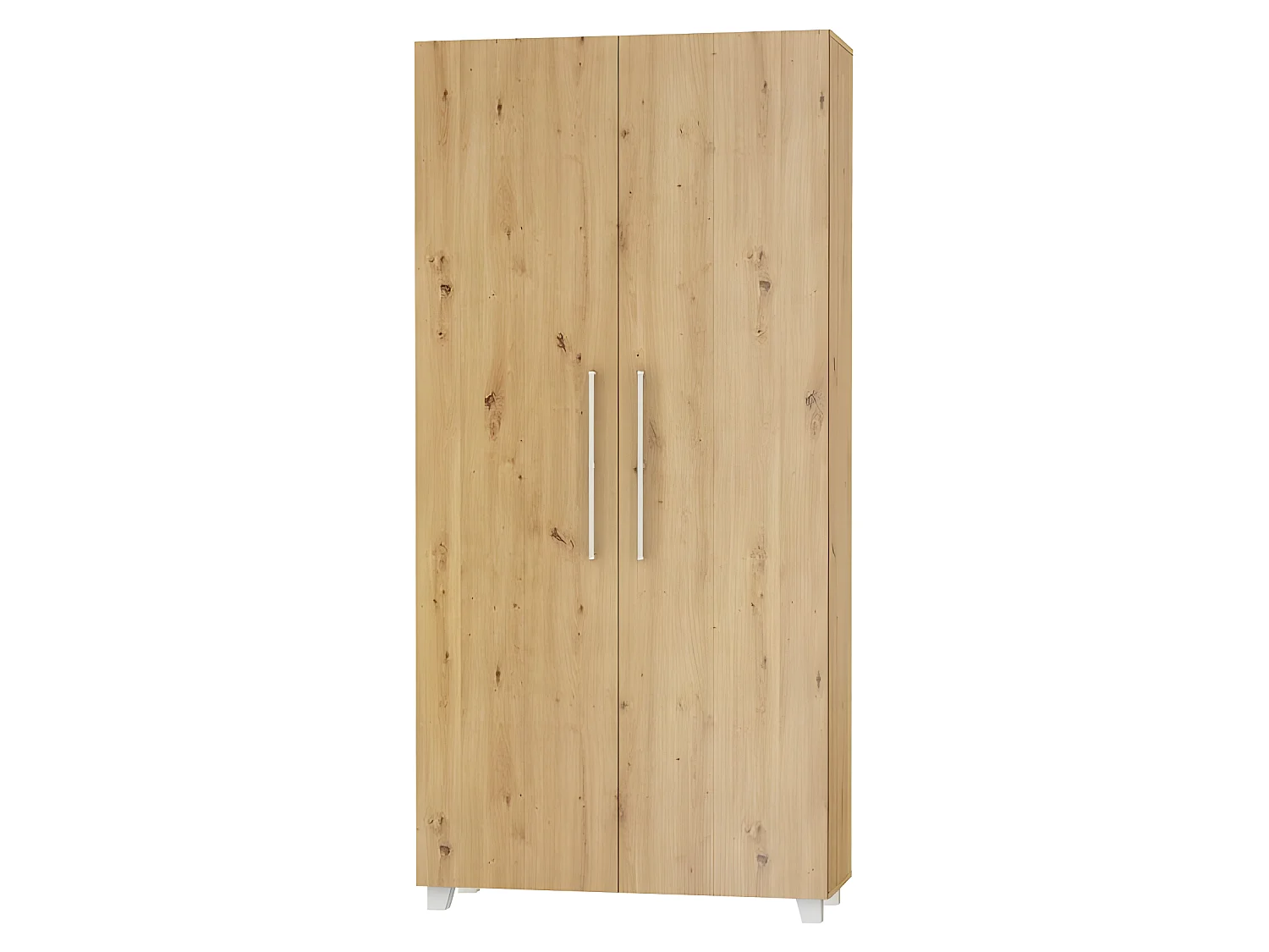 Armoire Lit escamotable Vertical 90x200 cm Chêne Artisan avec porte Lit Rabattable Lit Mural Todor