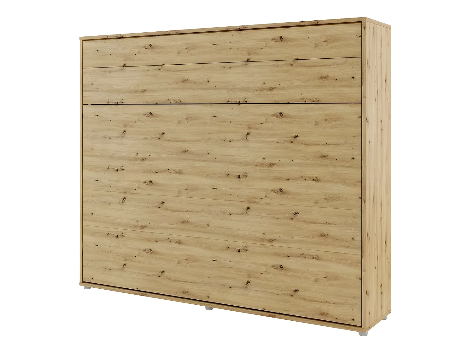 Lenart Armoire Lit escamotable Horizontal 160x200 cm Chêne artisan Lit Rabattable Lit Mural"Consus"