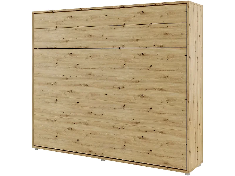 Lenart Armoire Lit escamotable Horizontal 160x200 cm Chêne artisan Lit Rabattable Lit Mural"Consus"