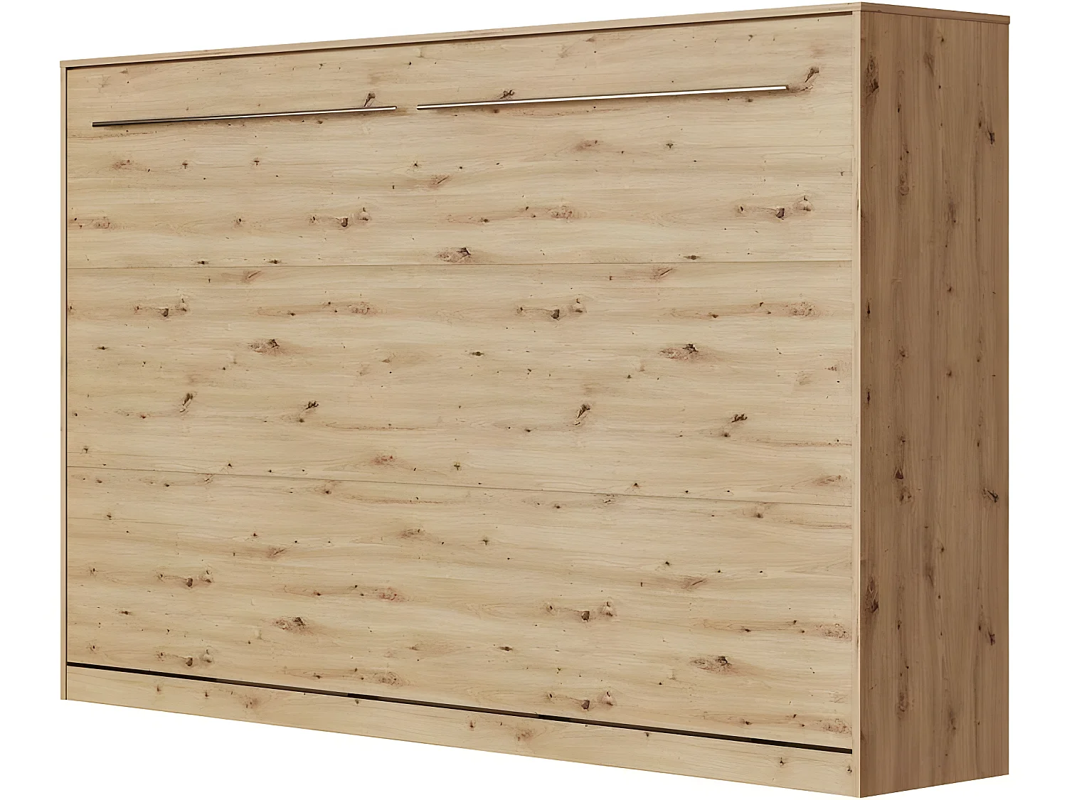 Armoire Lit escamotable 120x200cm Supérieur Horizontal Lit Rabattable Lit Mural Chêne Sauvage/Chêne Sauvage