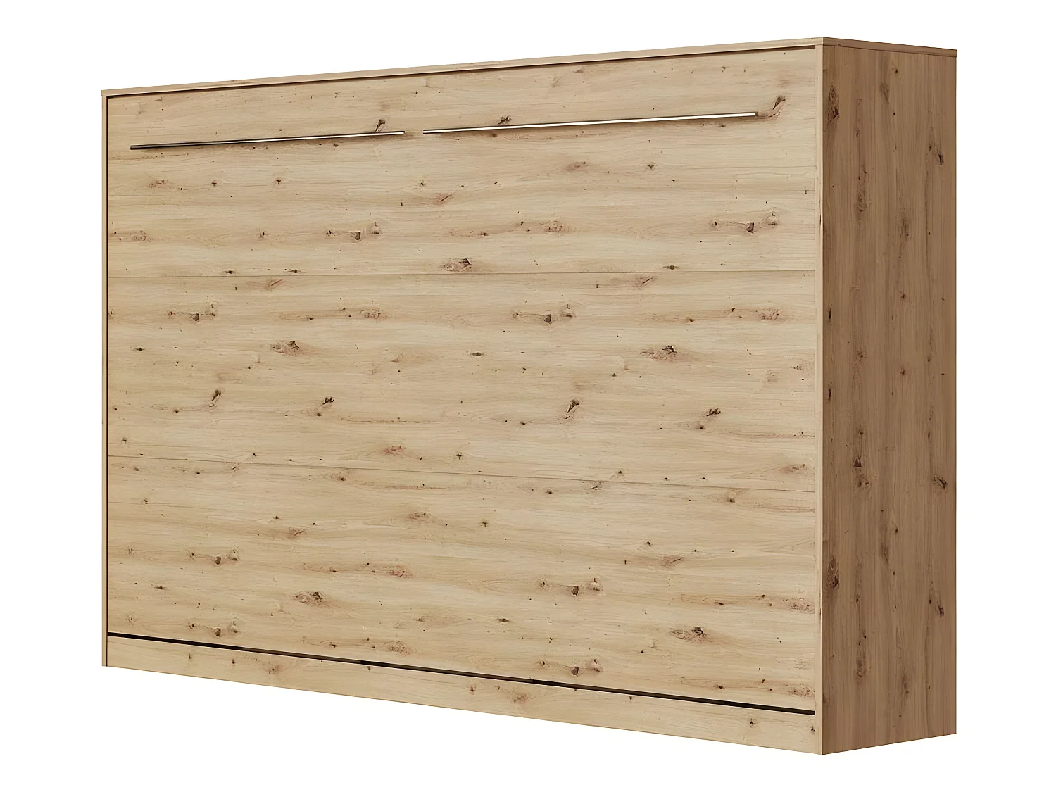 Armoire Lit escamotable 120x200cm Supérieur Horizontal Lit Rabattable Lit Mural Chêne Sauvage/Chêne Sauvage