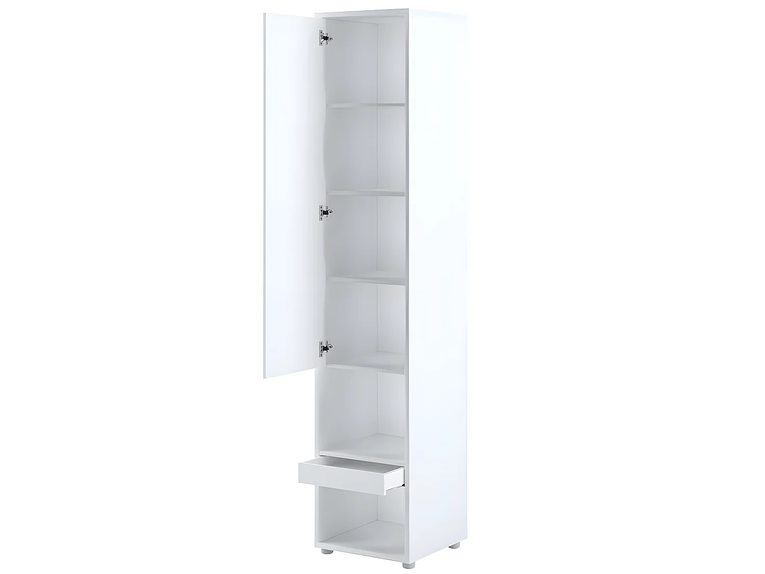 Lenart Armoire Lit escamotable +2 Placards tiroir Vertical 180x200cm blanc mat Lit Rabattable Lit Mural"Consus"