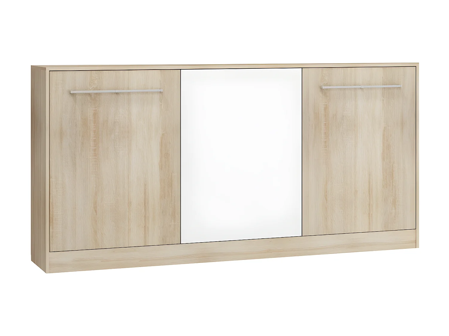 Armoire Lit escamotable Horizontal 90x200 cm Sonoma Blanc Lit Rabattable Lit Mural Roddy