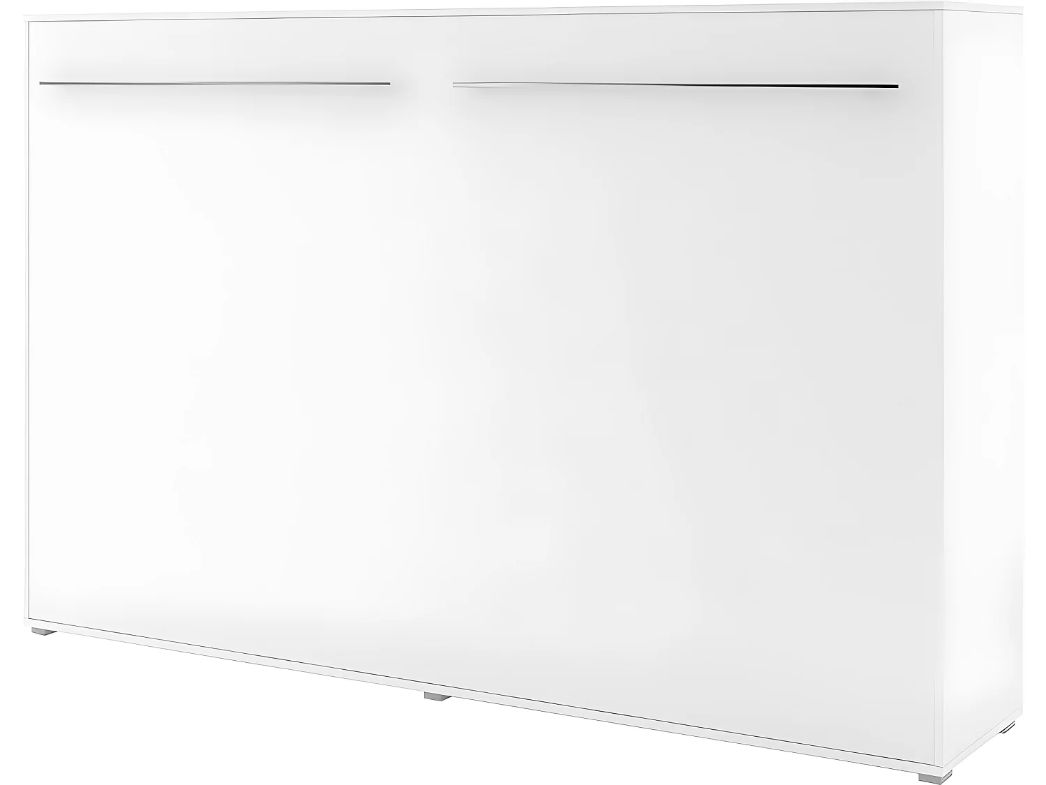 Lenart Armoire Lit escamotable Horizontal 140x200 cm Blanc mat Lit Rabattable Lit Mural Consus pro