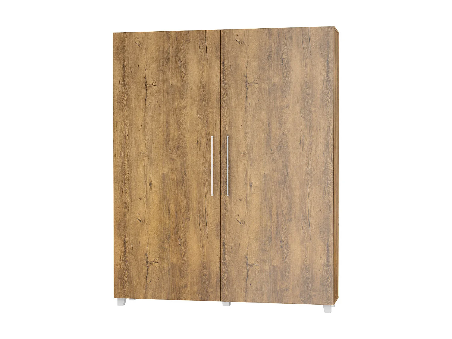 Armoire Lit escamotable Vertical 160x200 cm Chêne foncé avec porte Lit Rabattable Lit Mural Todor