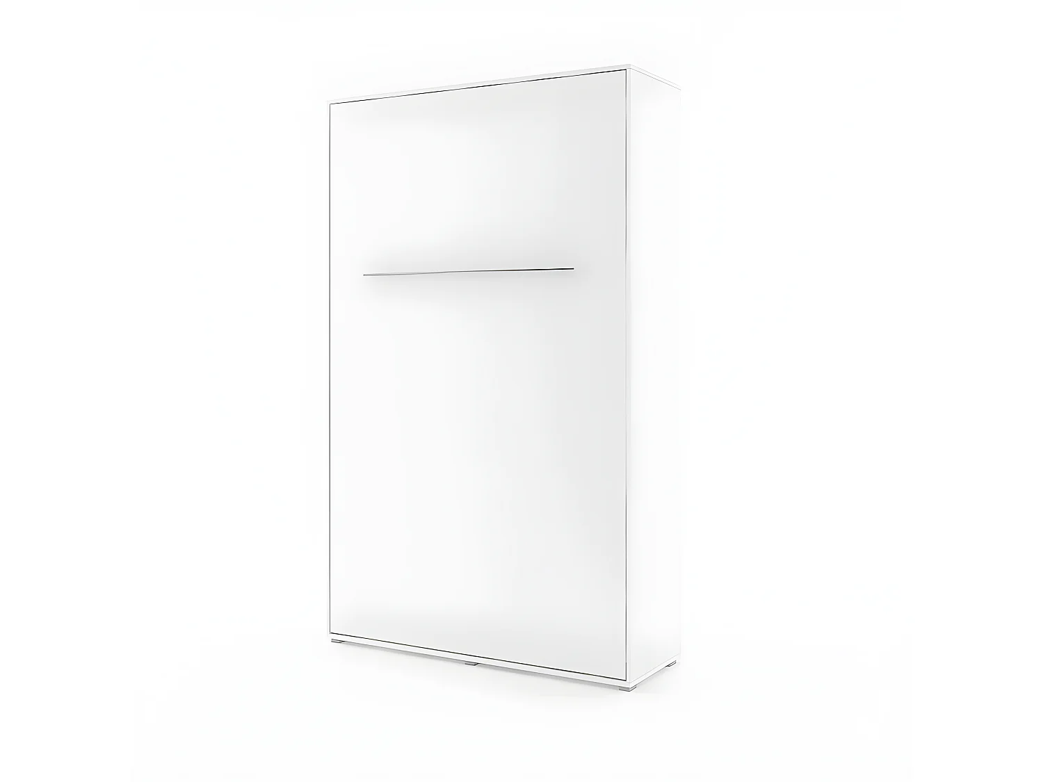 Lenart Armoire Lit escamotable Vertical 140x200 cm Blanc mat Lit Rabattable Lit Mural Consus pro