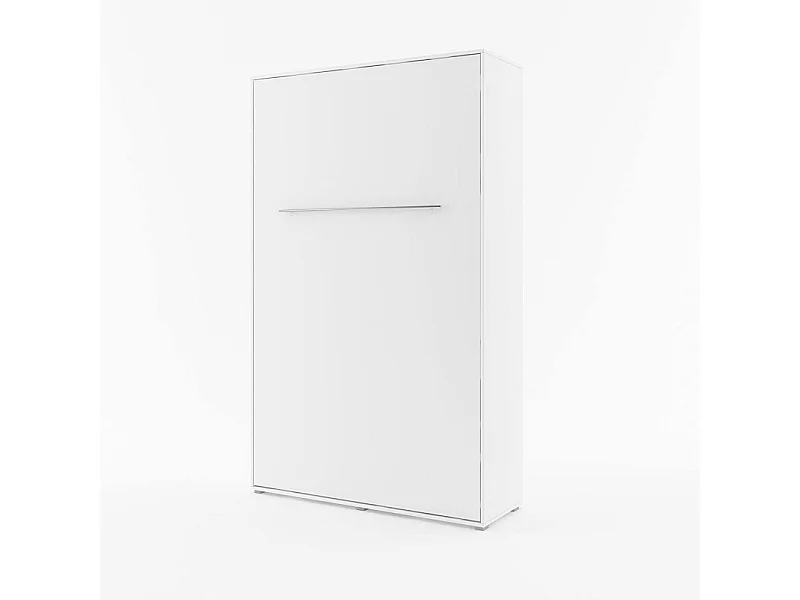 Lenart Armoire Lit escamotable Vertical 140x200 cm Blanc mat Lit Rabattable Lit Mural Consus pro