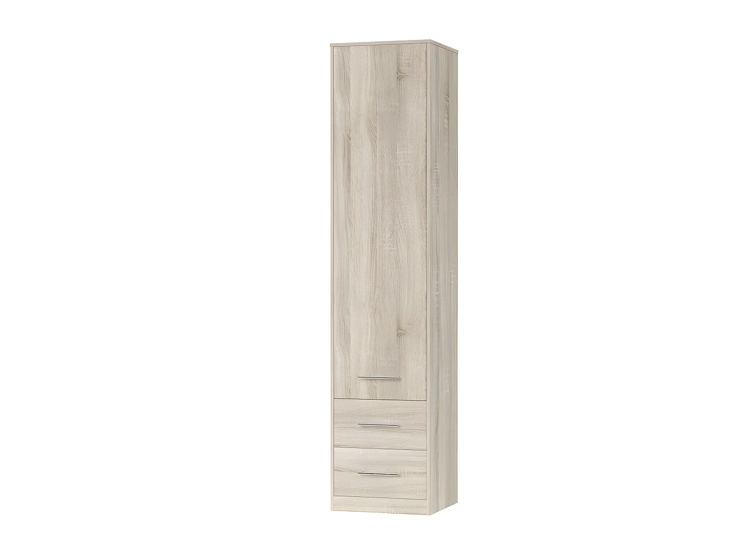 Lit escamotable +2 Placards Vertical 90x200+(50x2)cm Lit Rabattable Lit Mural Standard Chêne Sonoma//Chêne Sonoma