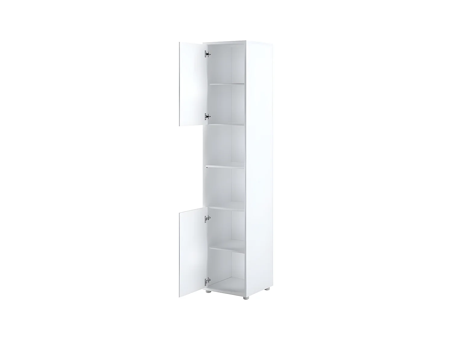 Lenart Armoire Lit escamotable +2 Placards Vertical 140x200 cm blanc mat Lit Rabattable Lit Mural"Consus"