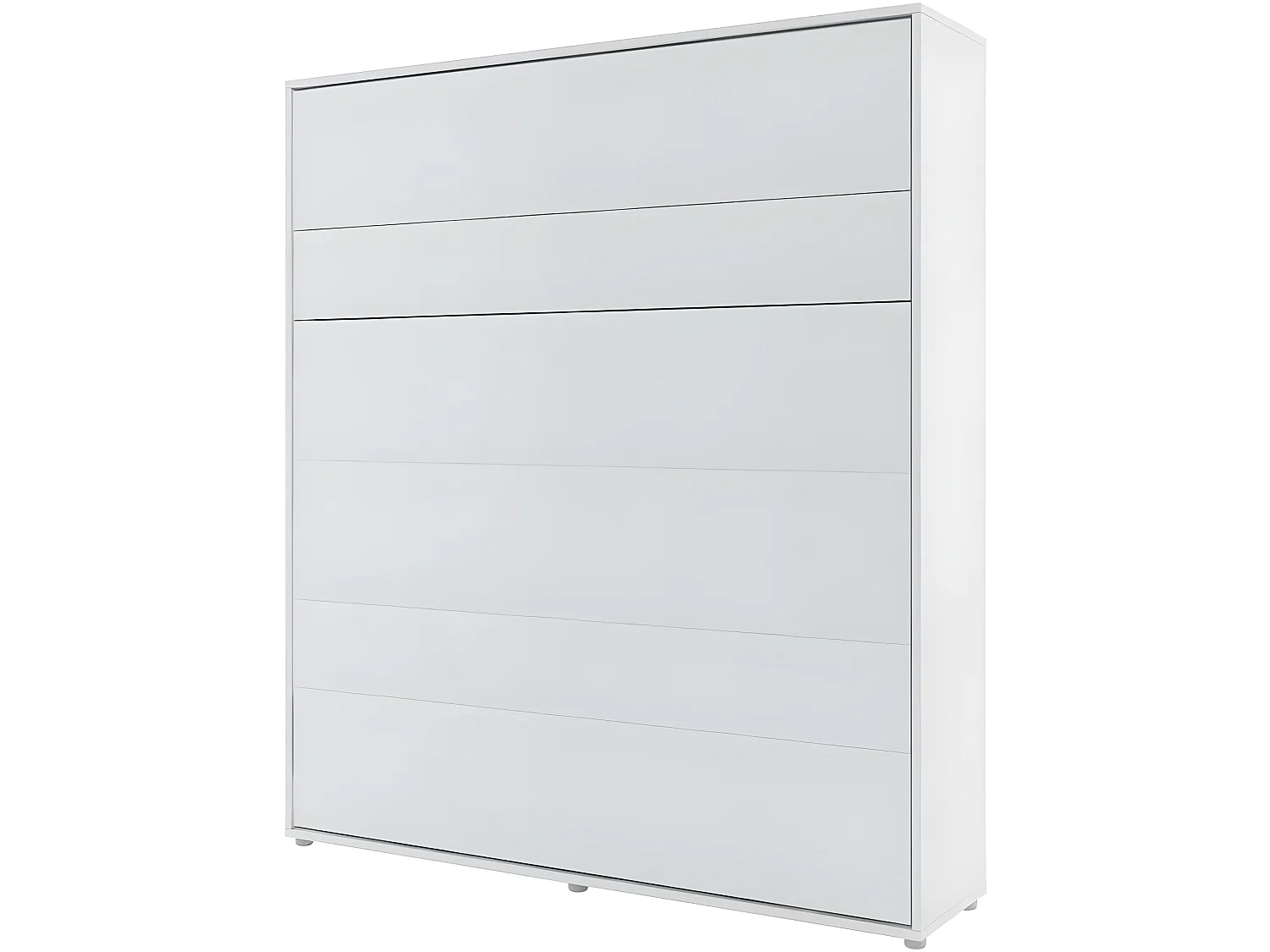 Lenart Armoire Lit escamotable +2 Placards Vertical 180x200cm blanc mat Lit Rabattable Lit Mural"Consus"