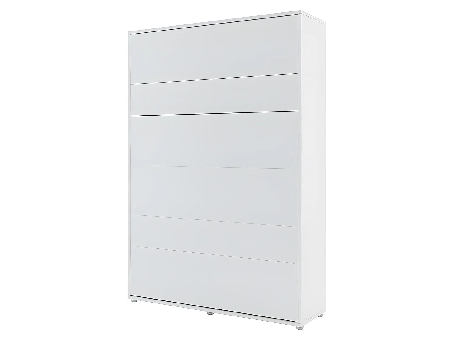 Lenart Armoire Lit escamotable Vertical 140x200 cm Blanc mat Lit Rabattable Lit Mural"Consus"