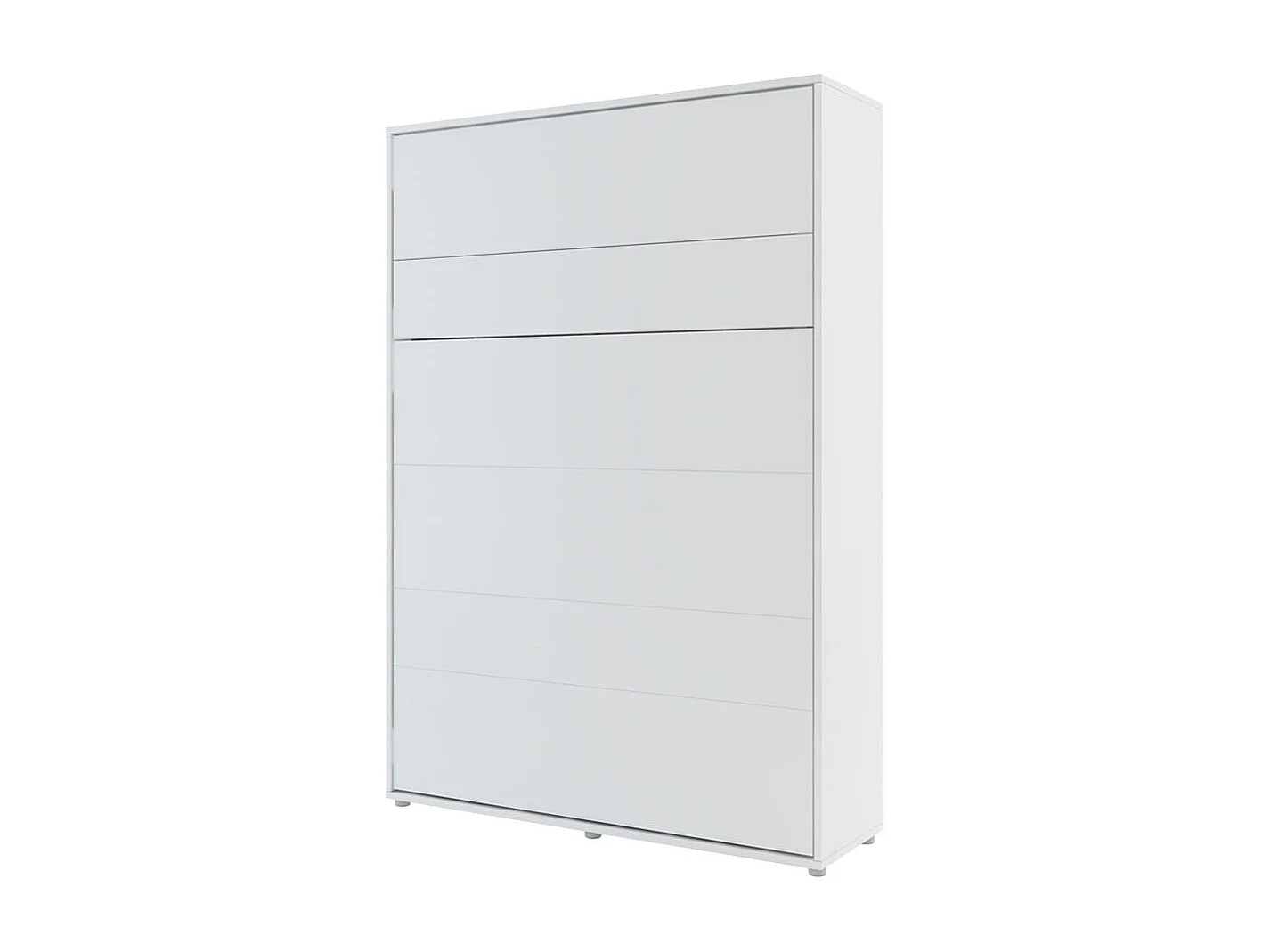 Lenart Armoire Lit escamotable Vertical 140x200 cm Blanc mat Lit Rabattable Lit Mural"Consus"
