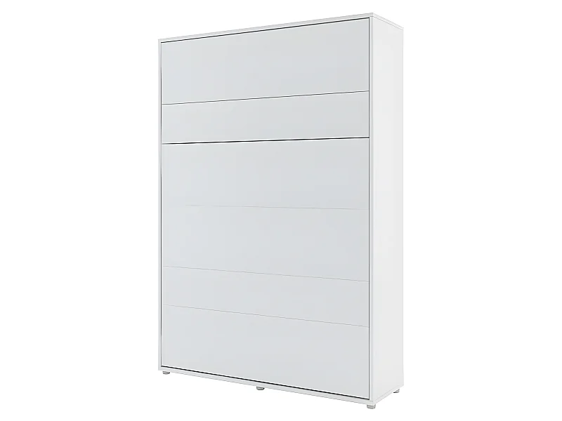 Lenart Armoire Lit escamotable Vertical 140x200 cm Blanc mat Lit Rabattable Lit Mural"Consus"
