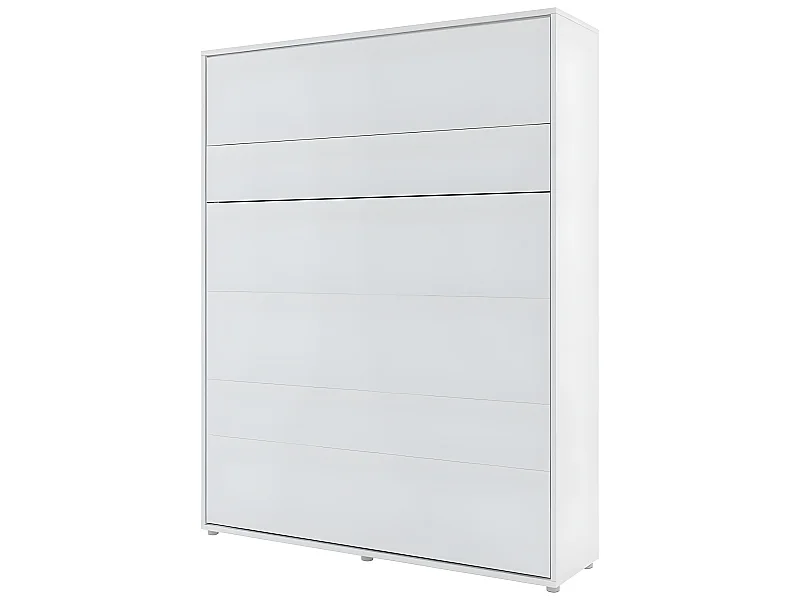 Lenart Armoire Lit escamotable Vertical 160x200 cm Blanc mat Lit Rabattable Lit Mural"Consus"