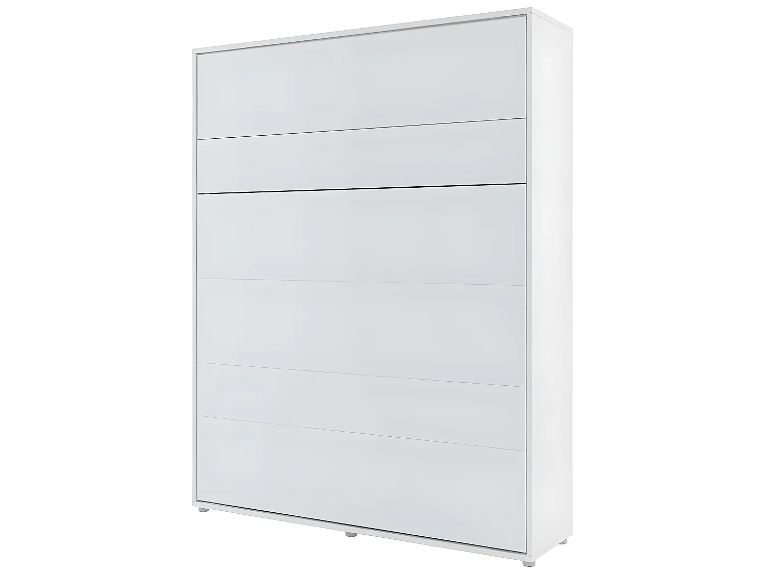 Lenart Armoire Lit escamotable Vertical 160x200 cm Blanc mat Lit Rabattable Lit Mural"Consus"