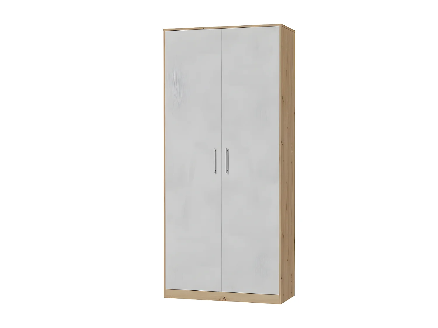 Lit escamotable +2 Placards Vertical 90x200+(80x2)cm Lit Rabattable Lit Mural Standard Chêne Sauvage/Béton