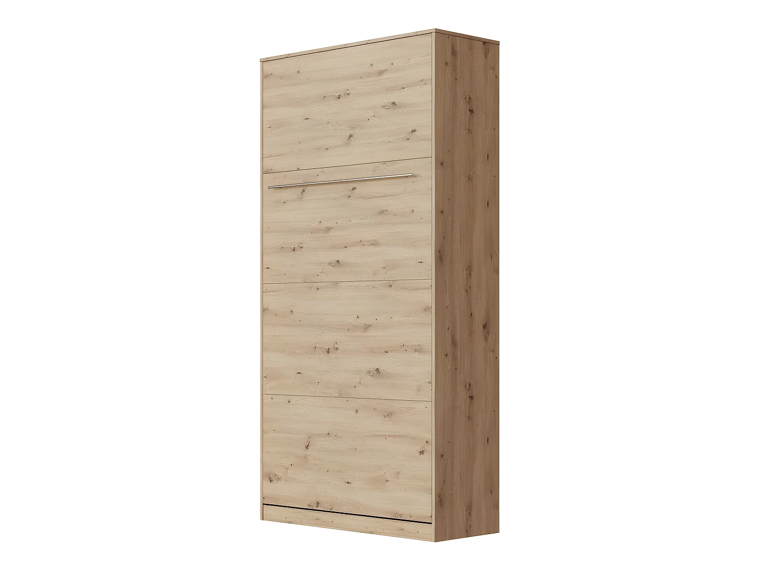 Lit escamotable +2 Placards Vertical 90x200+(50x2)cm Lit Rabattable Lit Mural Standard Chêne Sauvage/Chêne Sauvage