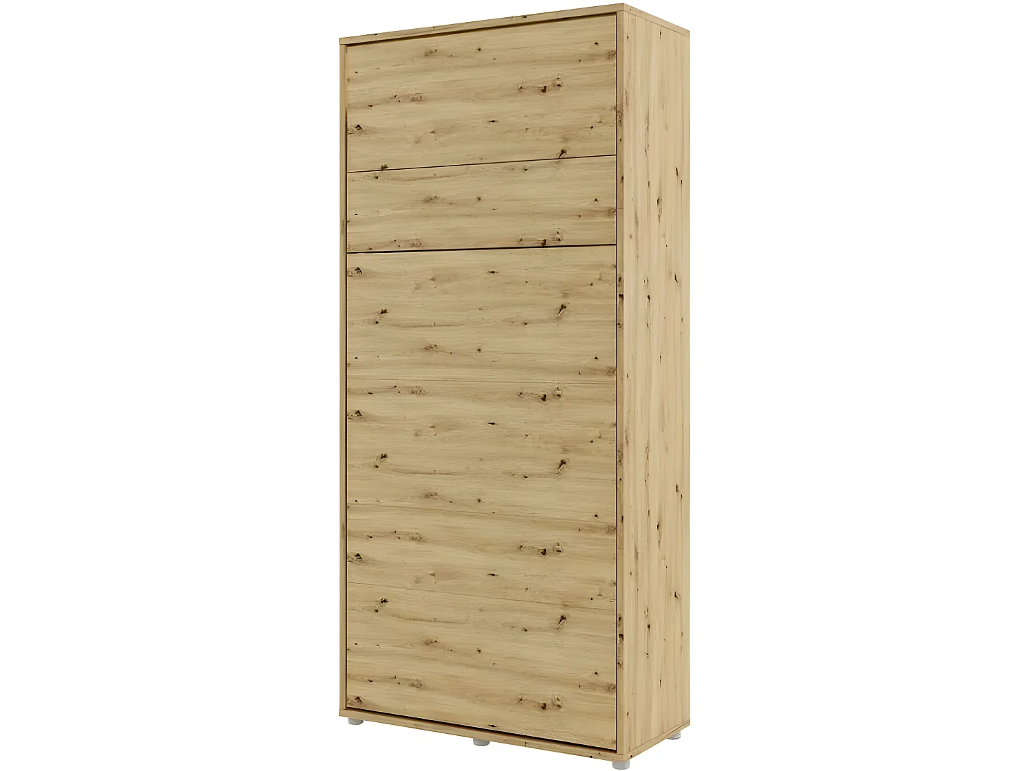 Lenart Armoire Lit escamotable +2 Placards Vertical 90x200 cm Chêne artisan Lit Rabattable Lit Mural"Consus"