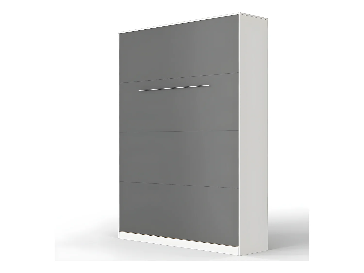 Armoire Lit escamotable 140x200cm Lit Rabattable Lit Mural Supérieur Vertical Blanc/Anthracite