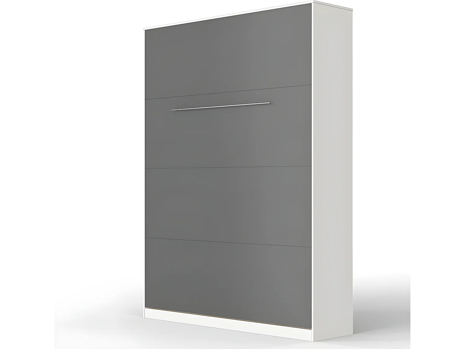 Armoire Lit escamotable 140x200cm Lit Rabattable Lit Mural Supérieur Vertical Blanc/Anthracite
