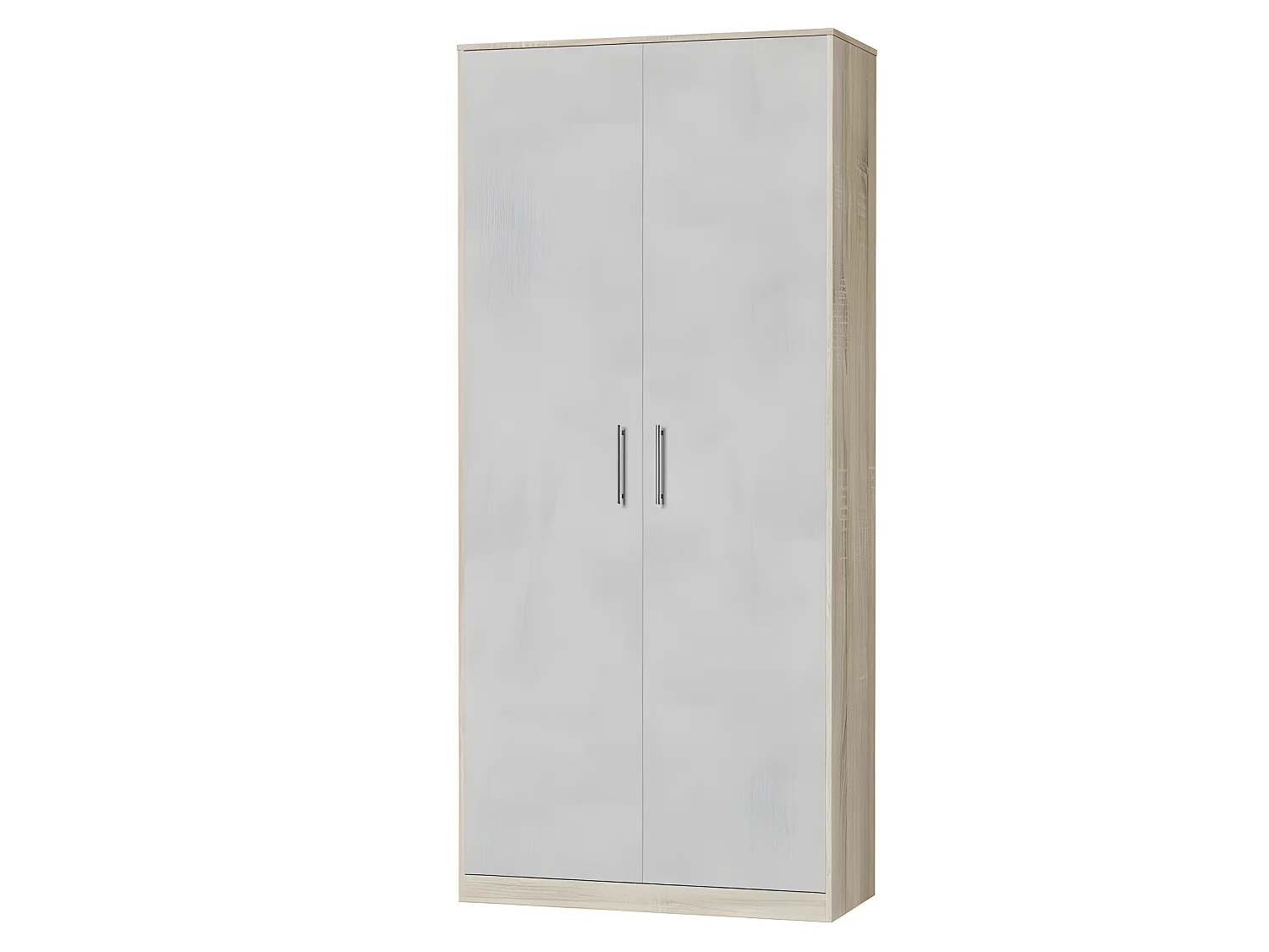 Lit escamotable +2 Placards Vertical 140x200+(100x2)cm Lit Rabattable Lit Mural Standard Chêne Sonoma/Béton