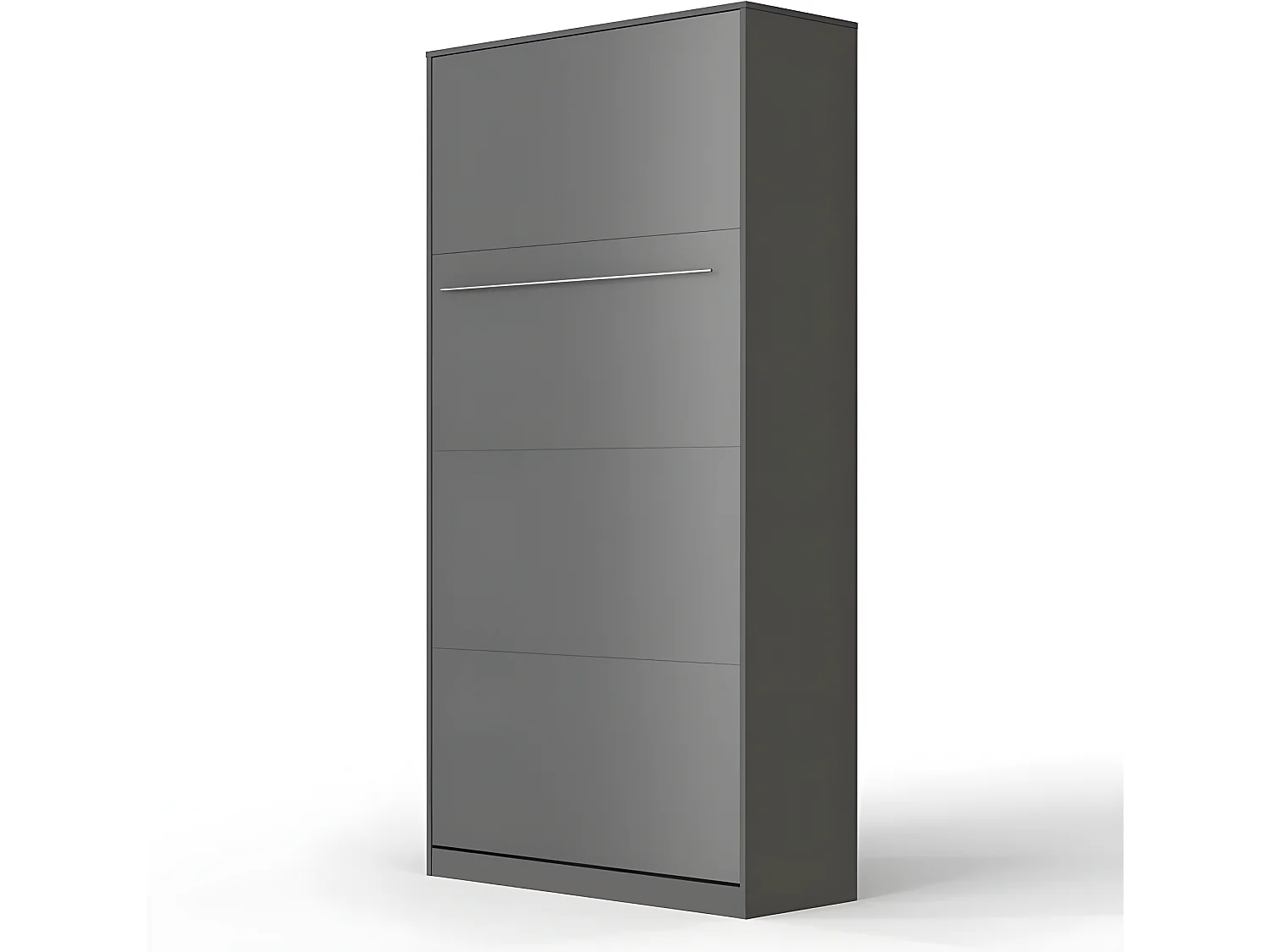 Armoire Lit escamotable 90x200cm Vertical Lit Rabattable Lit Mural Supérieur Anthracite/Anthracite