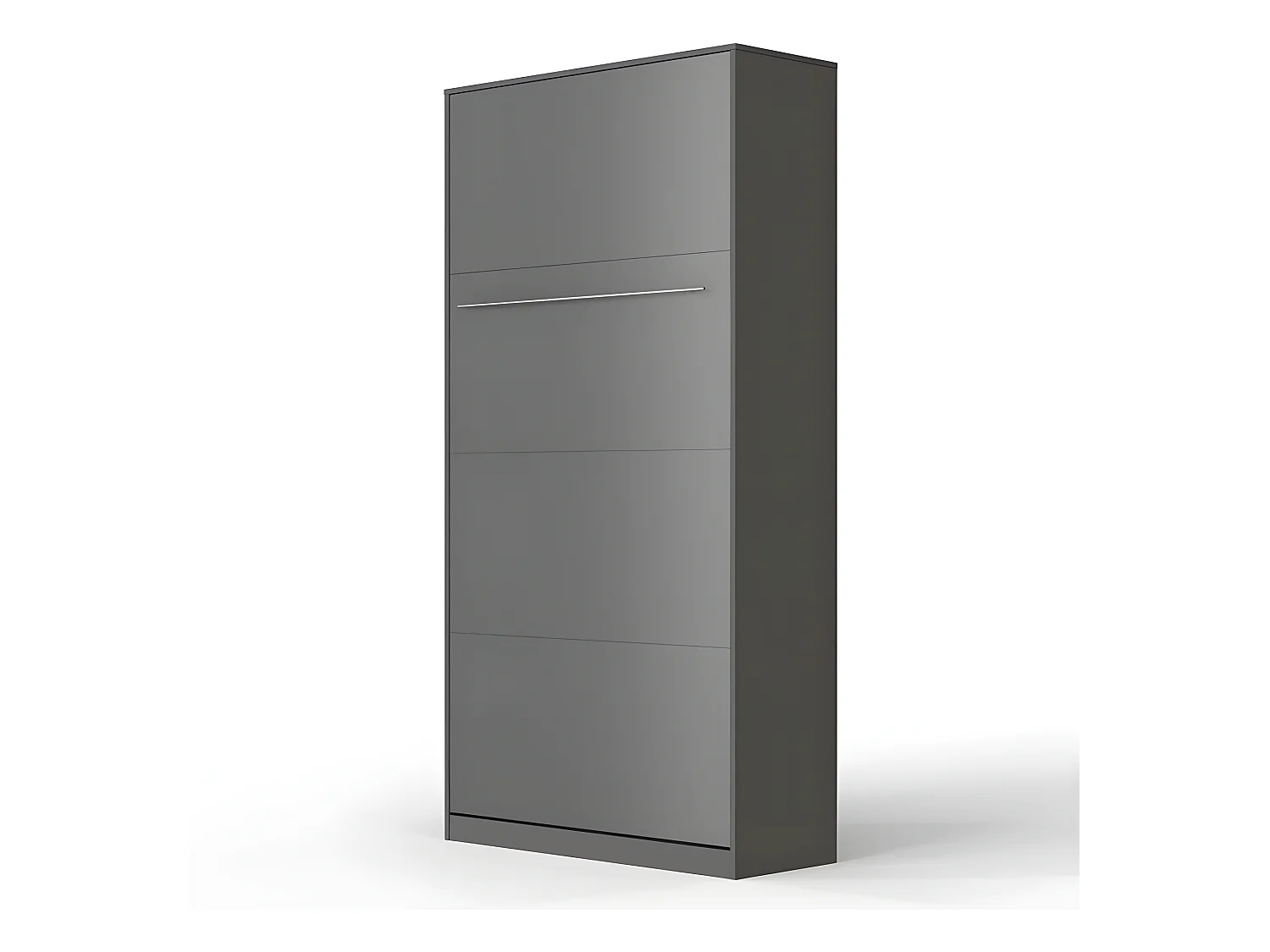 Armoire Lit escamotable 90x200cm Vertical Lit Rabattable Lit Mural Supérieur Anthracite/Anthracite