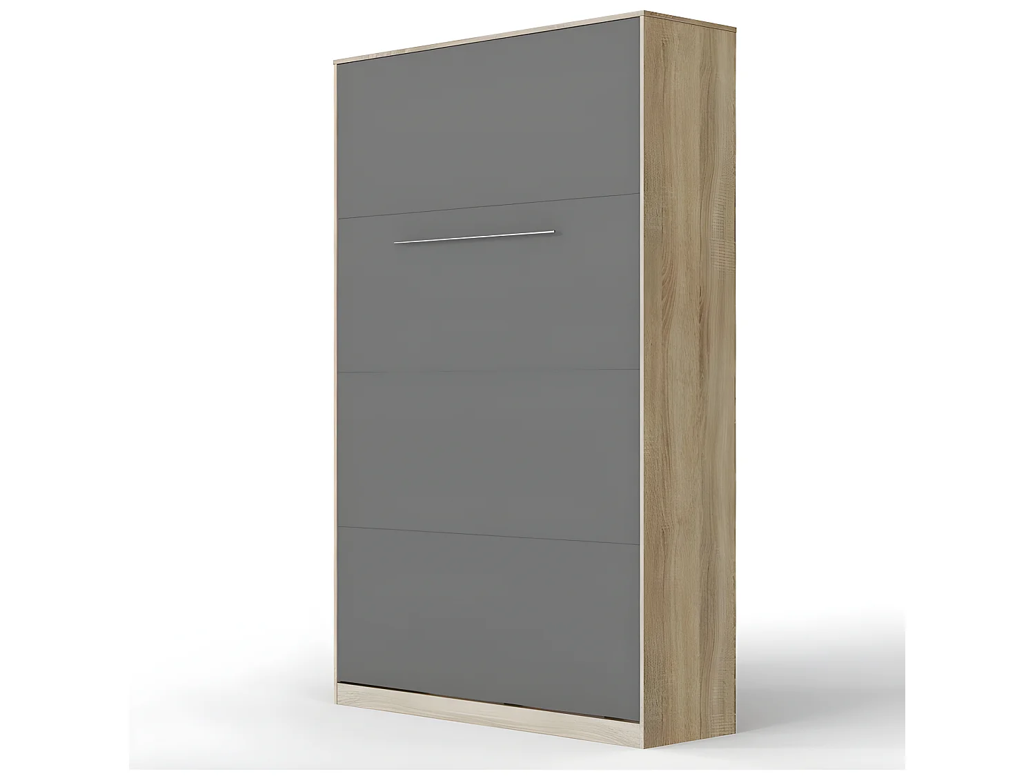 Armoire Lit escamotable 120x200cm Vertical Lit Rabattable Lit Mural Supérieur Chêne Sonoma/Anthracite