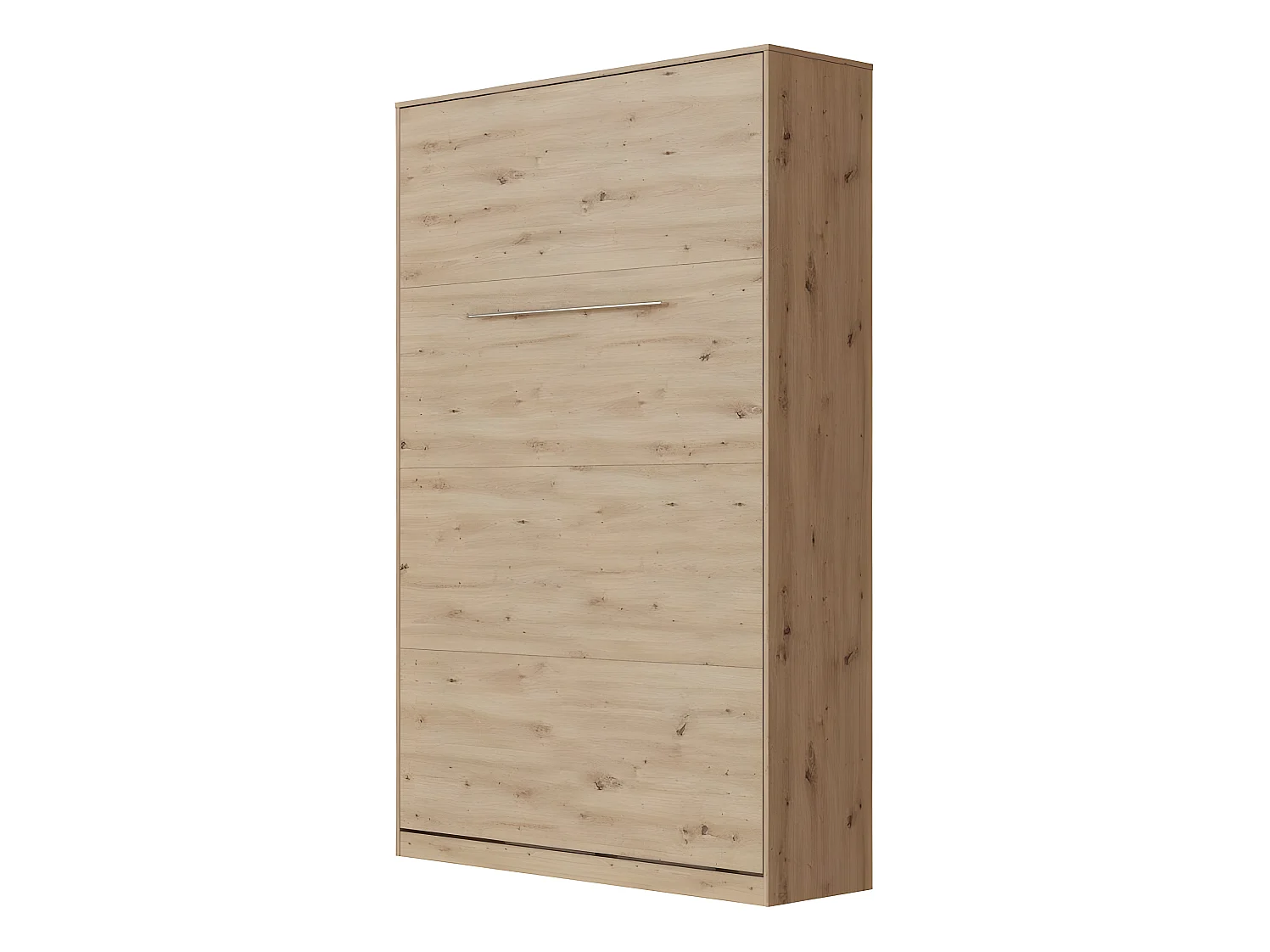 Armoire Lit escamotable 120x200cm Vertical Lit Rabattable Lit Mural Supérieur Chêne Sauvage/Chêne Sauvage