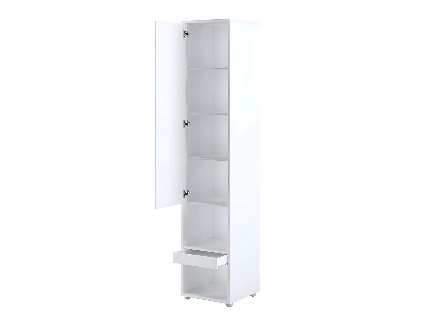 Lenart Armoire Lit escamotable +2 Placards tiroir Vertical 90x200 cm blanc brillant tiroir Lit Rabattable Lit Mural"Consus"