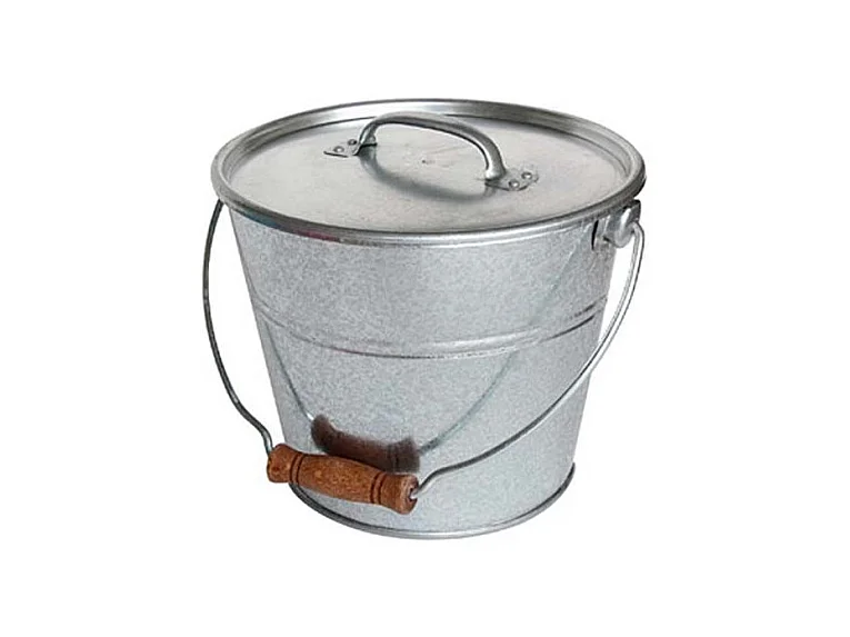 Seau avec couvercle pour cendres granulés ou compost