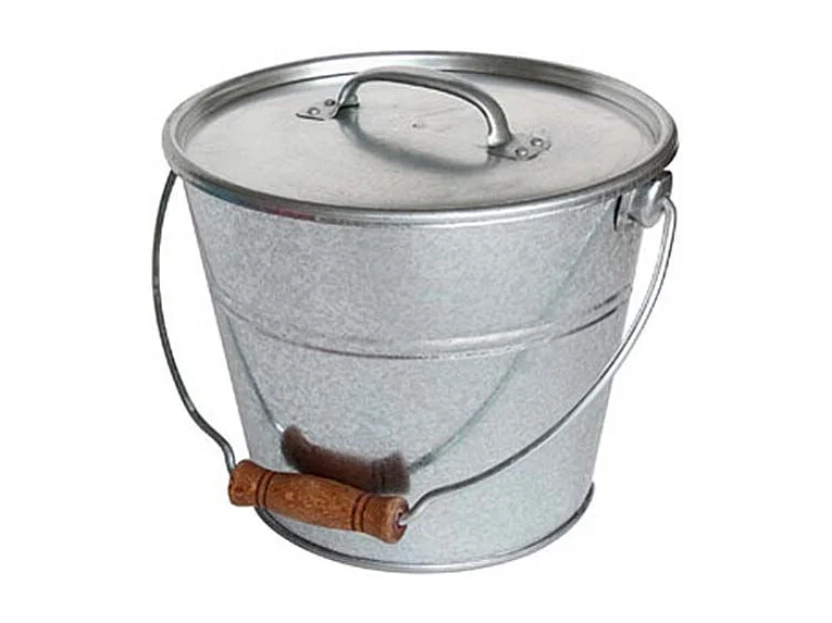 Seau avec couvercle pour cendres granulés ou compost