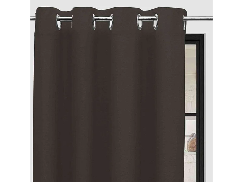 Cortina con ojales puro algodón 135x250 cm PANAMA taupe