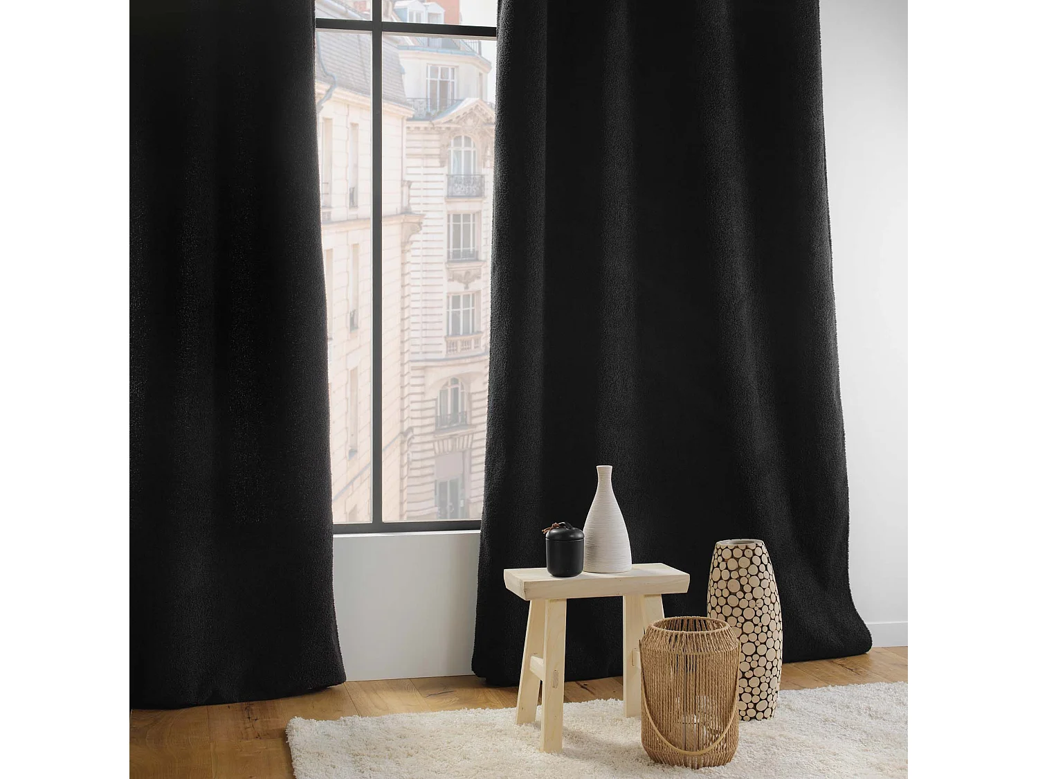 Cortina con Ojetes Wooly Bouclette Unida 140 x 240 cm