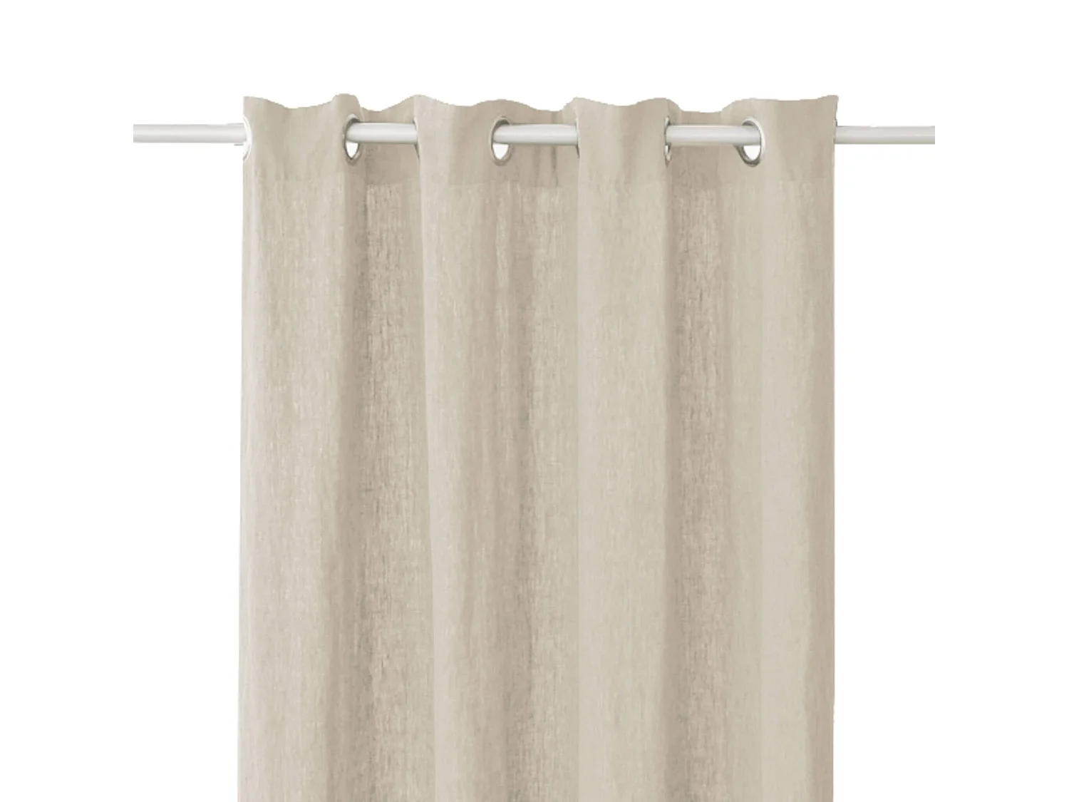 Rideau à œillets en lin lavé naturel 140x250