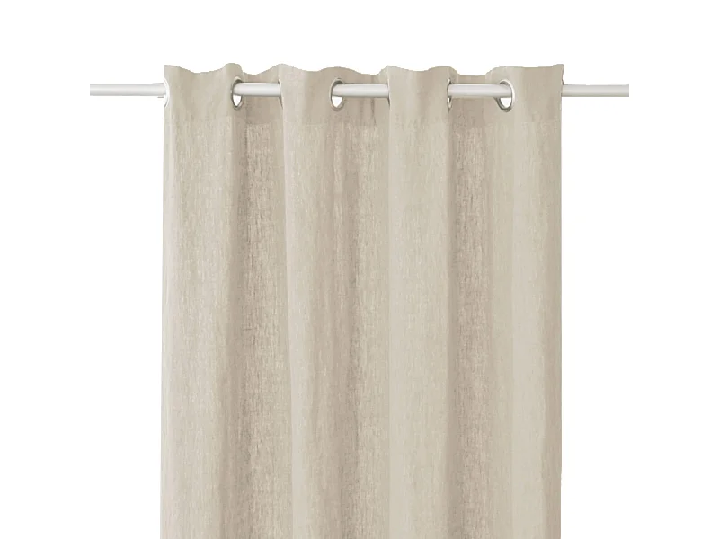 Rideau à œillets en lin lavé naturel 140x250