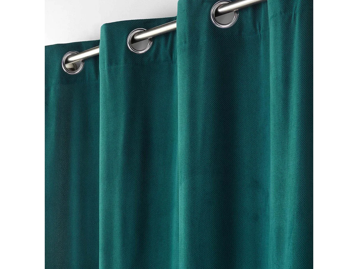 Rideau à Œillets "Velouriane" 140x260cm Emeraude