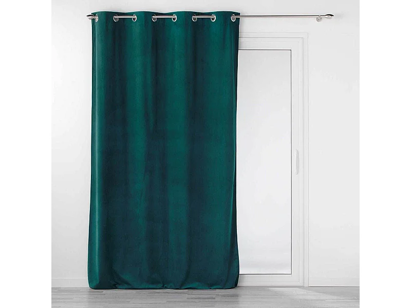 Rideau à Œillets "Velouriane" 140x260cm Emeraude