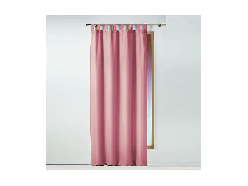 Rideau à Passants "Essentiel" 140x260cm Rose Dragée