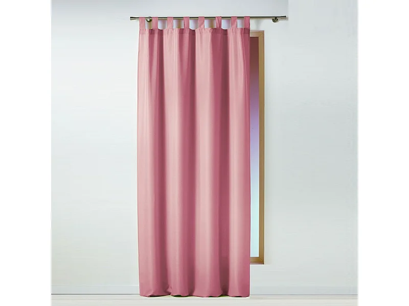Rideau à Passants "Essentiel" 140x260cm Rose Dragée
