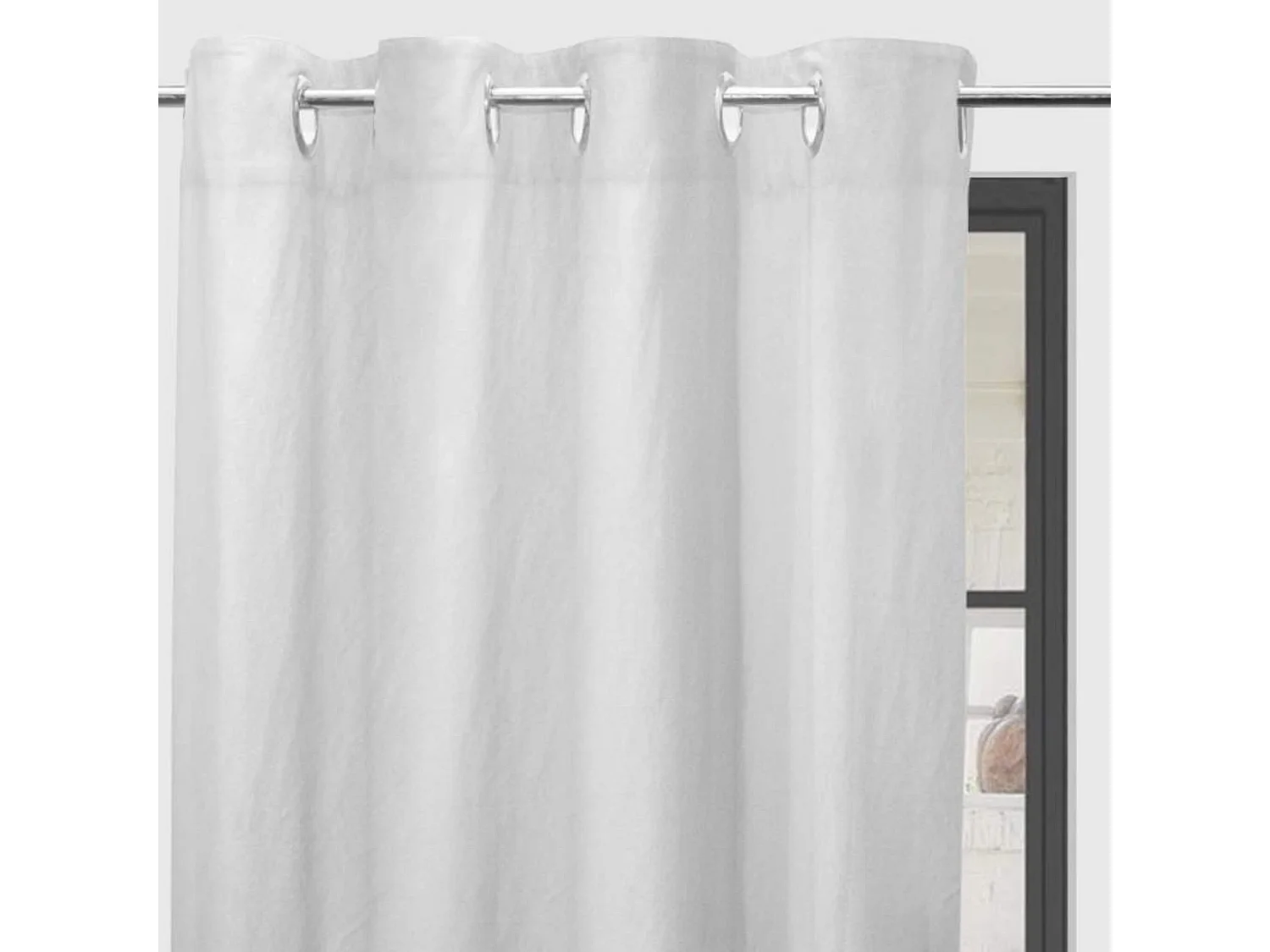 Rideaux à œillets Bohème blanc 135x180 cm