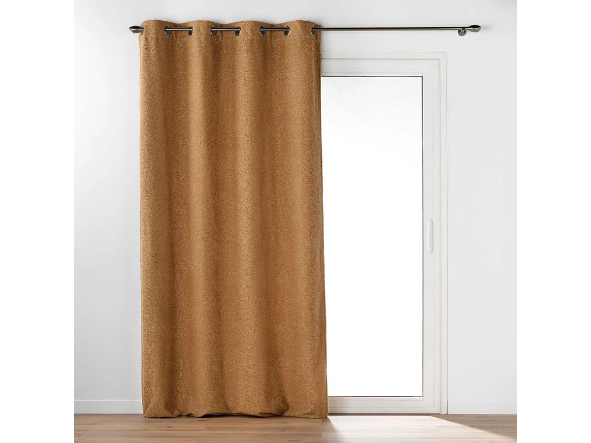 Rideau à Œillets Bouclette "Wooly" 140x240cm Camel